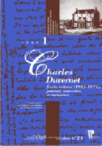  Charles Duvernet Écrits intimes (1855-1874) - Claire Le Guillou